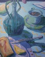 Letter Series, Breakfast, acrylic on wood,
